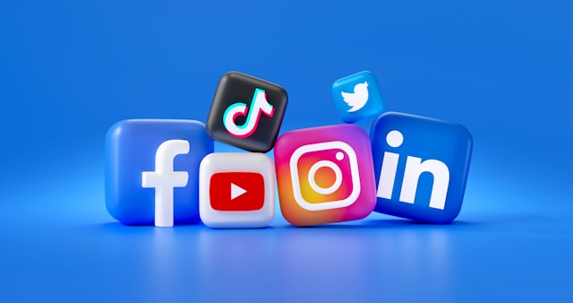 Managing social media on a phone and laptop